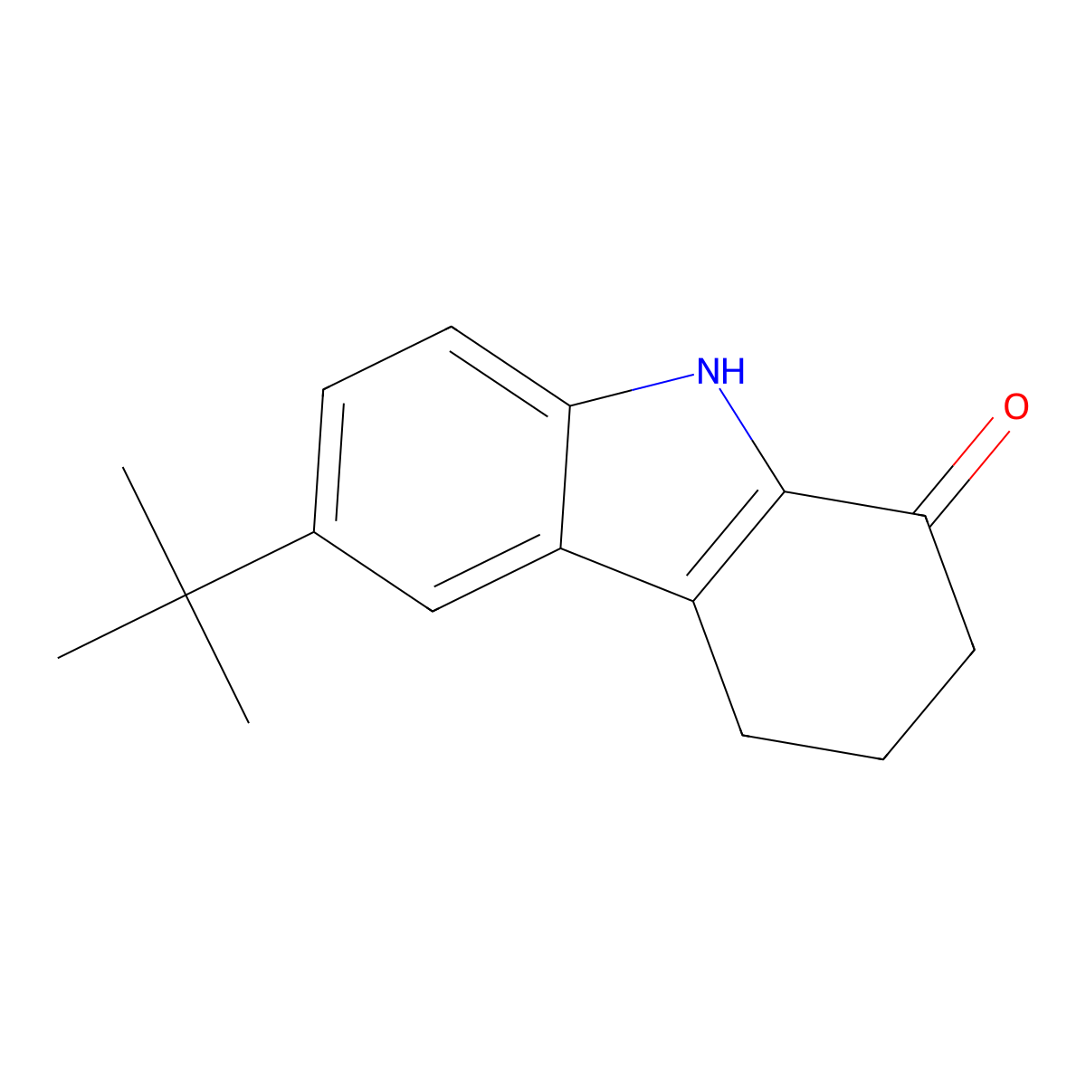 1H-Carbazol-1-one, 6-(1,1-dimethylethyl)-2,3,4,9-tetrahydro- molecular structure, CAS 331760-81-7