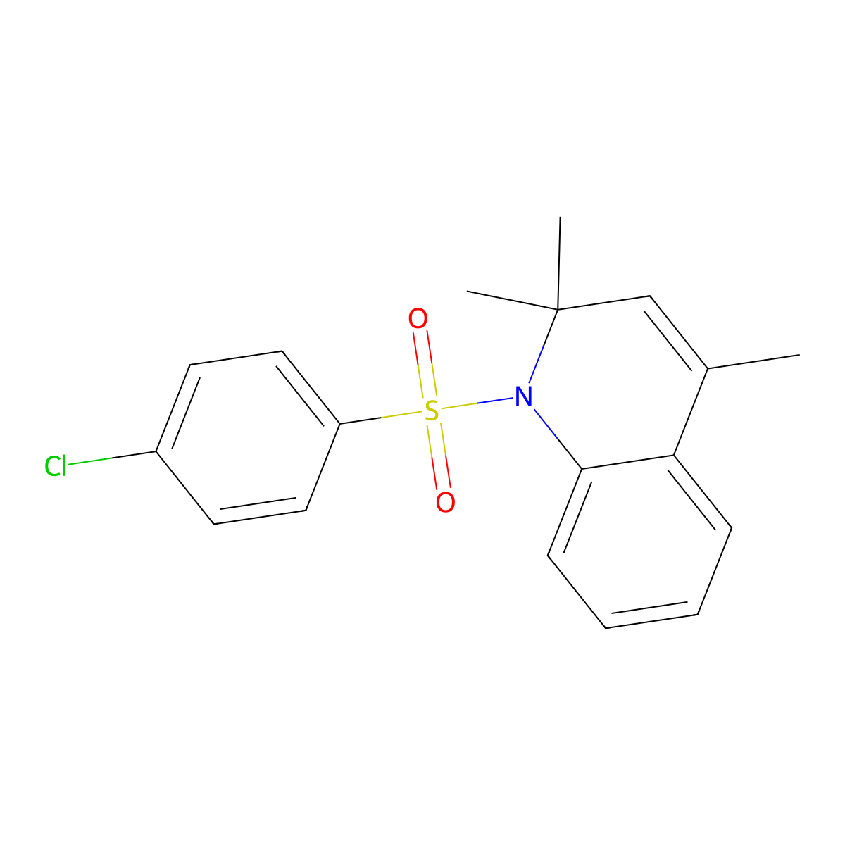 1-[(4-Chlorophenyl)sulfonyl]-2,2,4-trimethyl-1,2-dihydroquinoline molecular structure, CAS 331761-02-5