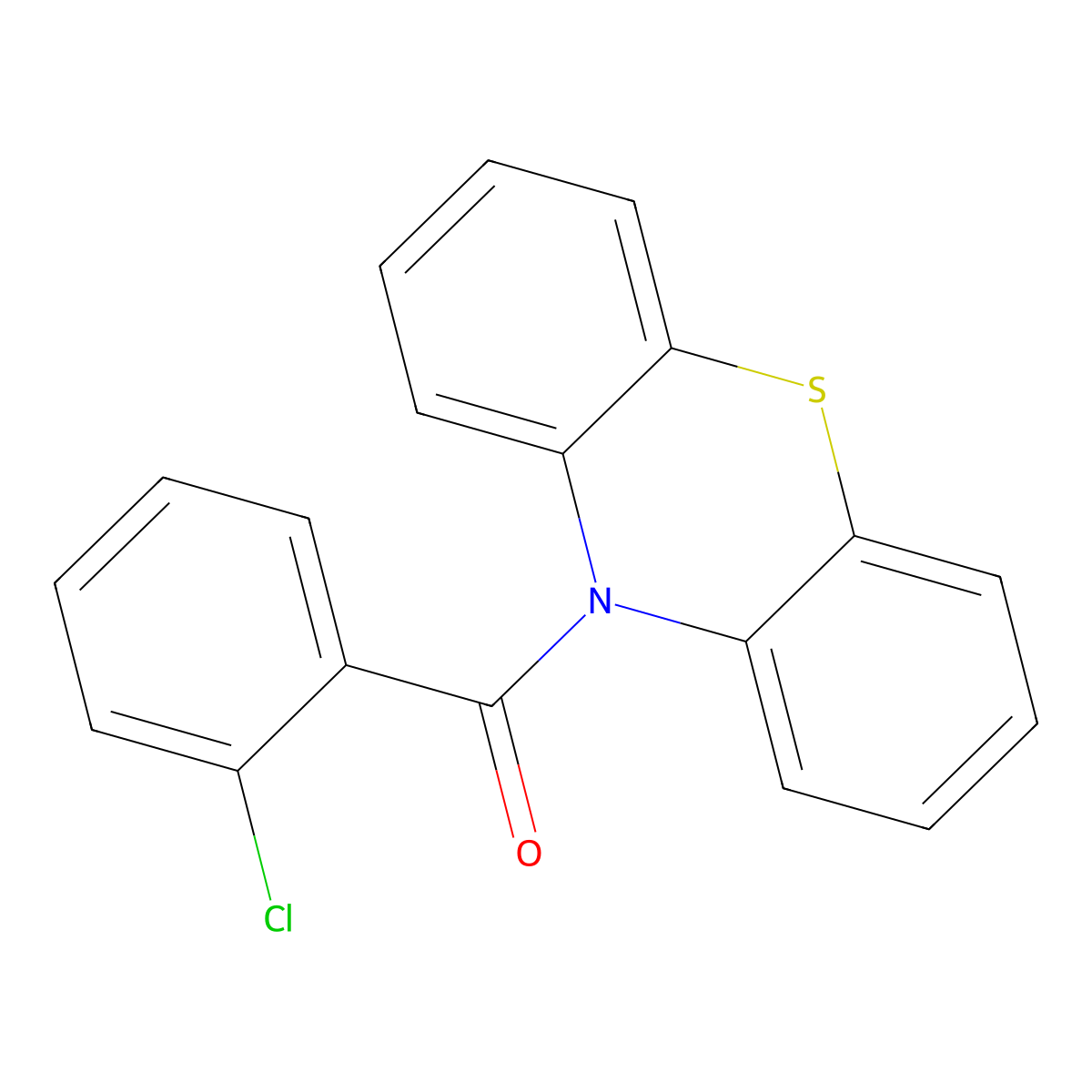 (2-chlorophenyl)(10H-phenothiazin-10-yl)methanone molecular structure, CAS 331761-12-7