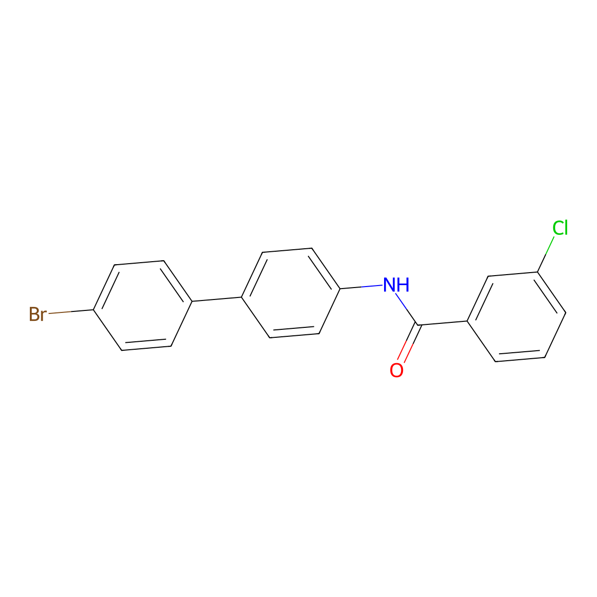 N-(4'-Bromo-[1,1'-biphenyl]-4-yl)-3-chlorobenzamide molecular structure, CAS 331762-07-3