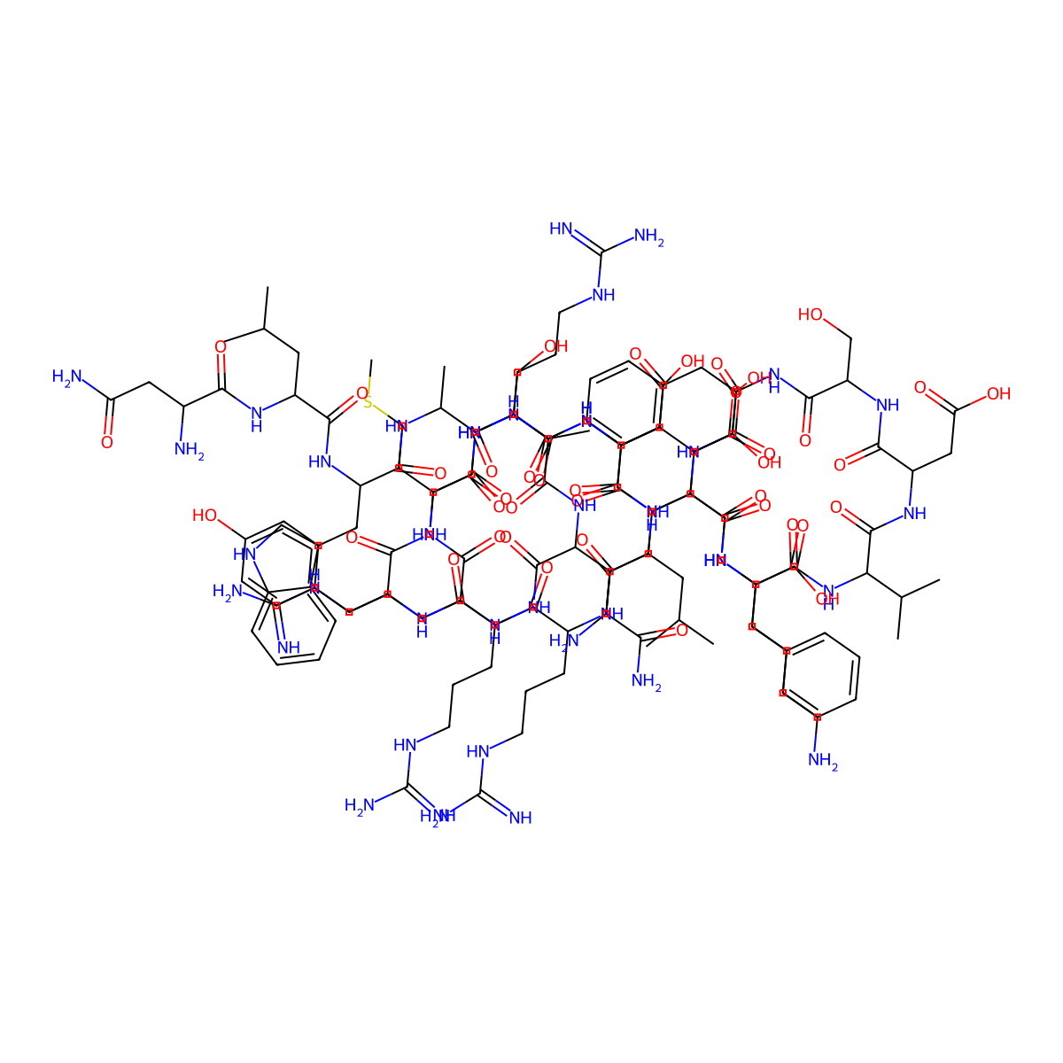 L-Lysine,L-asparaginyl-L-leucyl-L-tryptophyl-L-alanyl-L-alanyl-L-glutaminyl-L-arginyl-L-tyrosylglycyl-L-arginyl-L-a-glutamyl-L-leucyl-L-arginyl-L-arginyl-L-methionyl-L-seryl-L-a-aspartyl-L-a-glutamyl-L-phenylalanyl-L-valyl-L-a-aspartyl-L-seryl-L-phenylalanyl-L-lysyl- molecular structure, CAS 331762-68-6