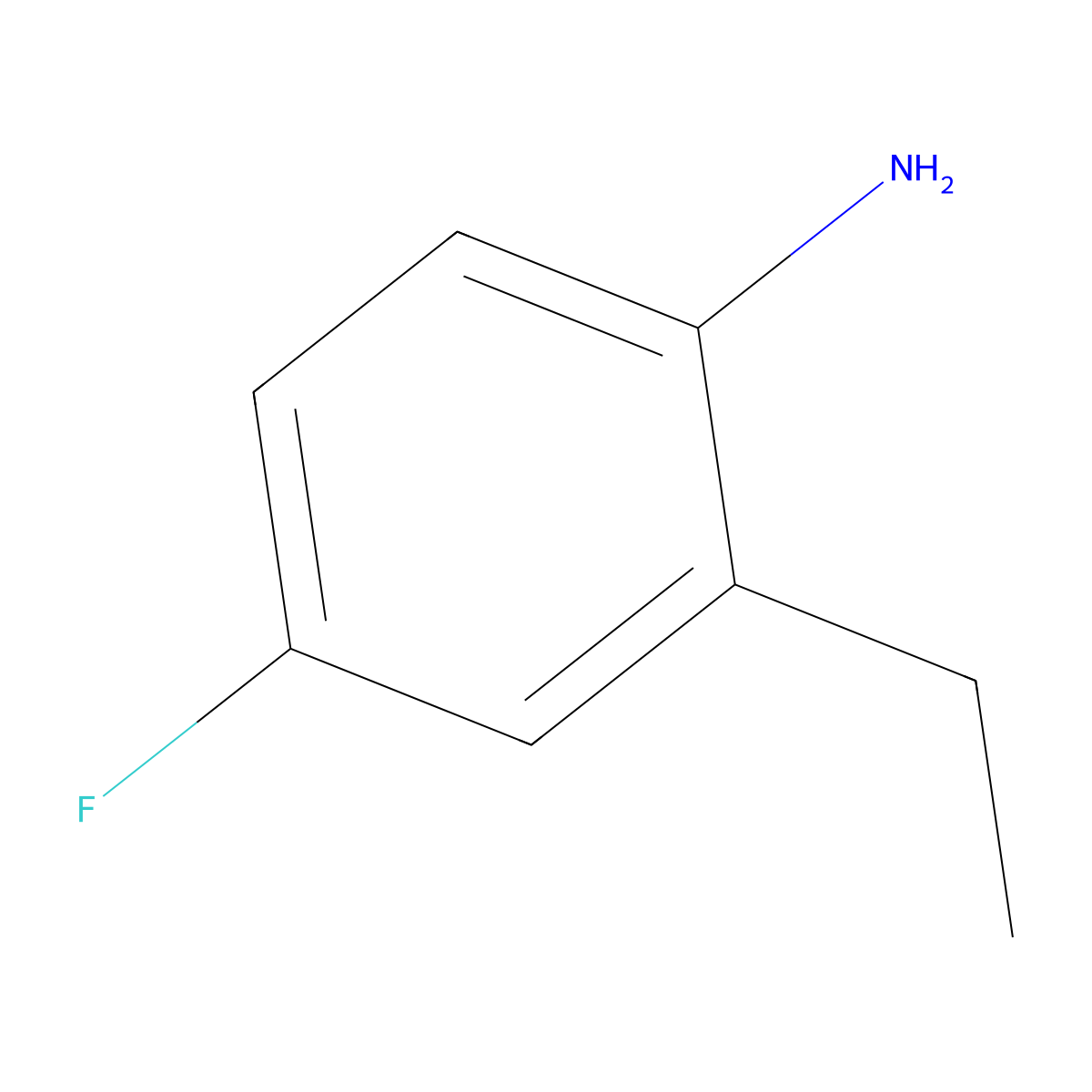 2-Ethyl-4-fluoroaniline molecular structure, CAS 331763-37-2