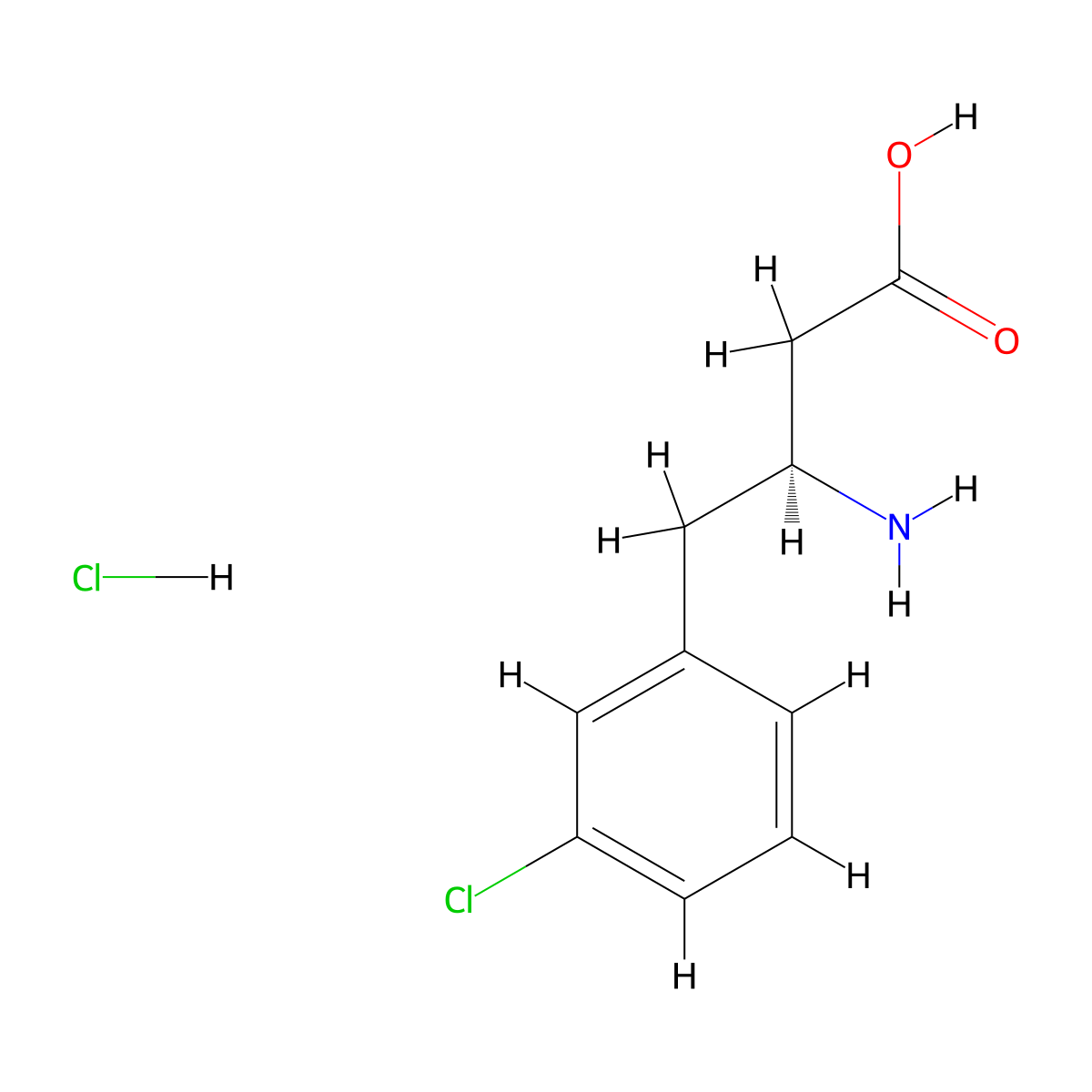 (S)-3-Amino-4-(3-chlorophenyl)butanoic acid hydrochloride molecular structure, CAS 331763-54-3