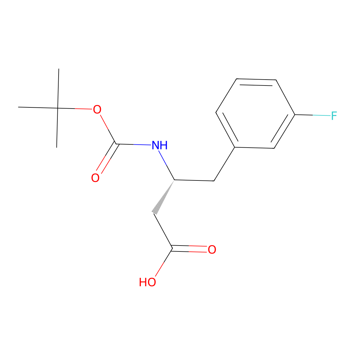 (R)-3-((tert-Butoxycarbonyl)amino)-4-(3-fluorophenyl)butanoic acid molecular structure, CAS 331763-66-7