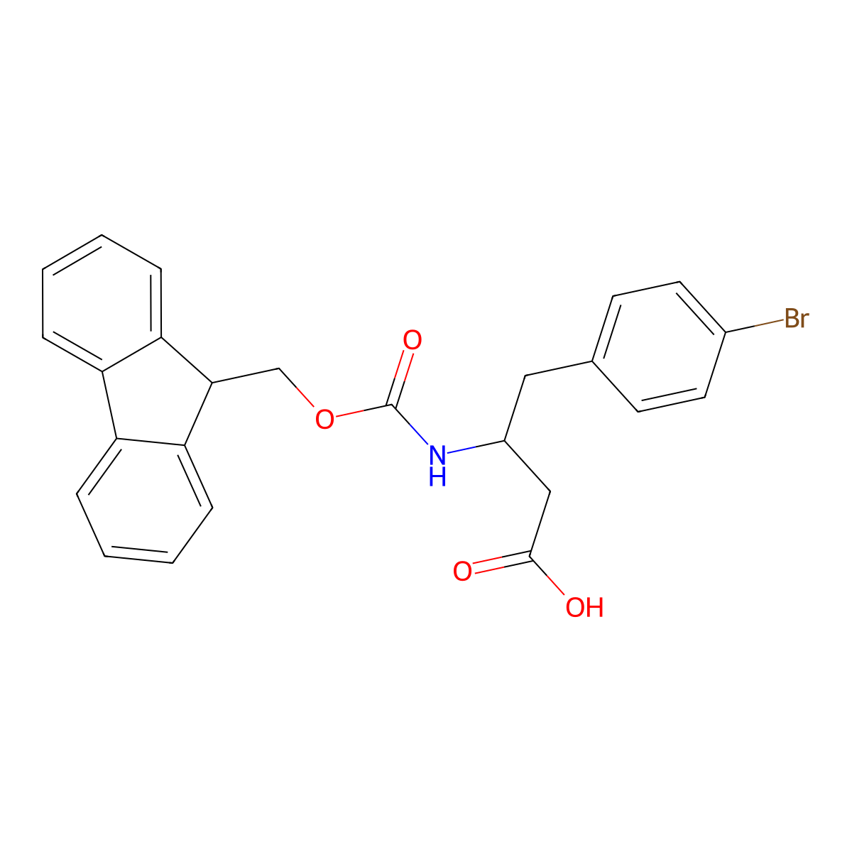 Fmoc-(R)-3-amino-4-(4-bromo-phenyl)-butyric acid molecular structure, CAS 331763-76-9