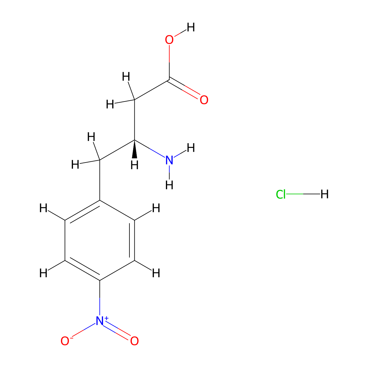 (R)-3-Amino-4-(4-nitrophenyl)butanoic acid hydrochloride molecular structure, CAS 331763-78-1