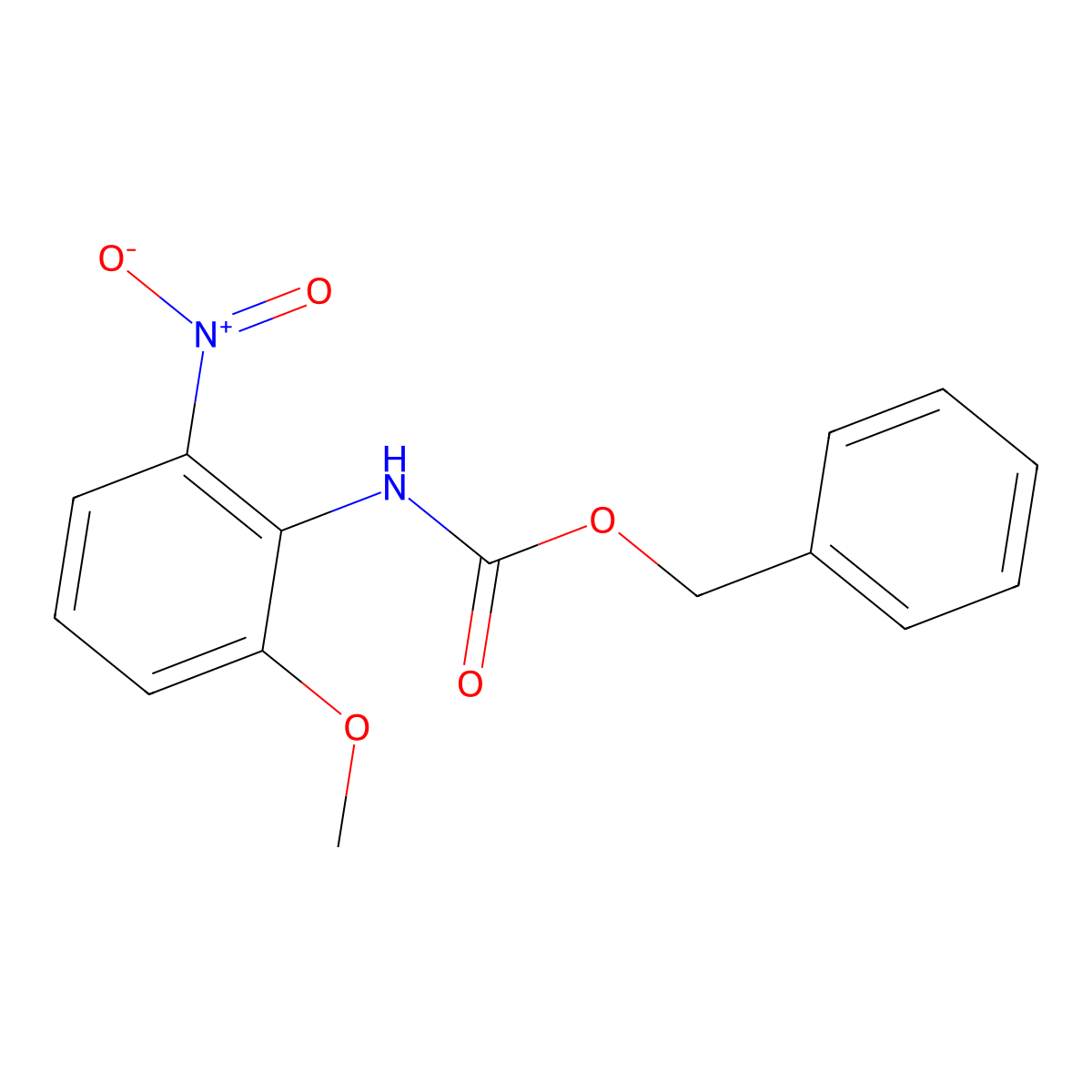 benzyl N-(2-methoxy-6-nitrophenyl)carbamate molecular structure, CAS 331764-05-7