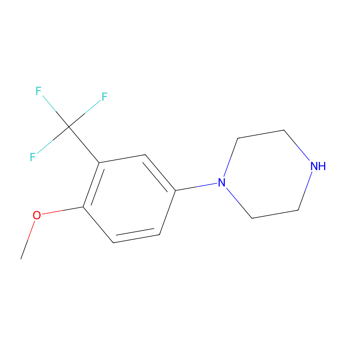 1-(4-Methoxy-3-trifluoromethylphenyl)piperazine molecular structure, CAS 331764-09-1