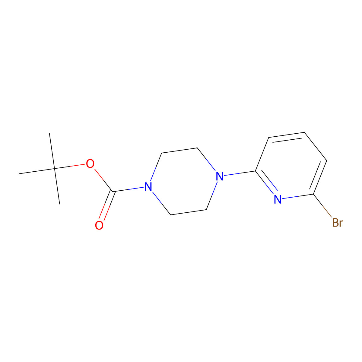 4-Boc-1-(6-bromo-2-pyridyl)piperazine molecular structure, CAS 331767-56-7