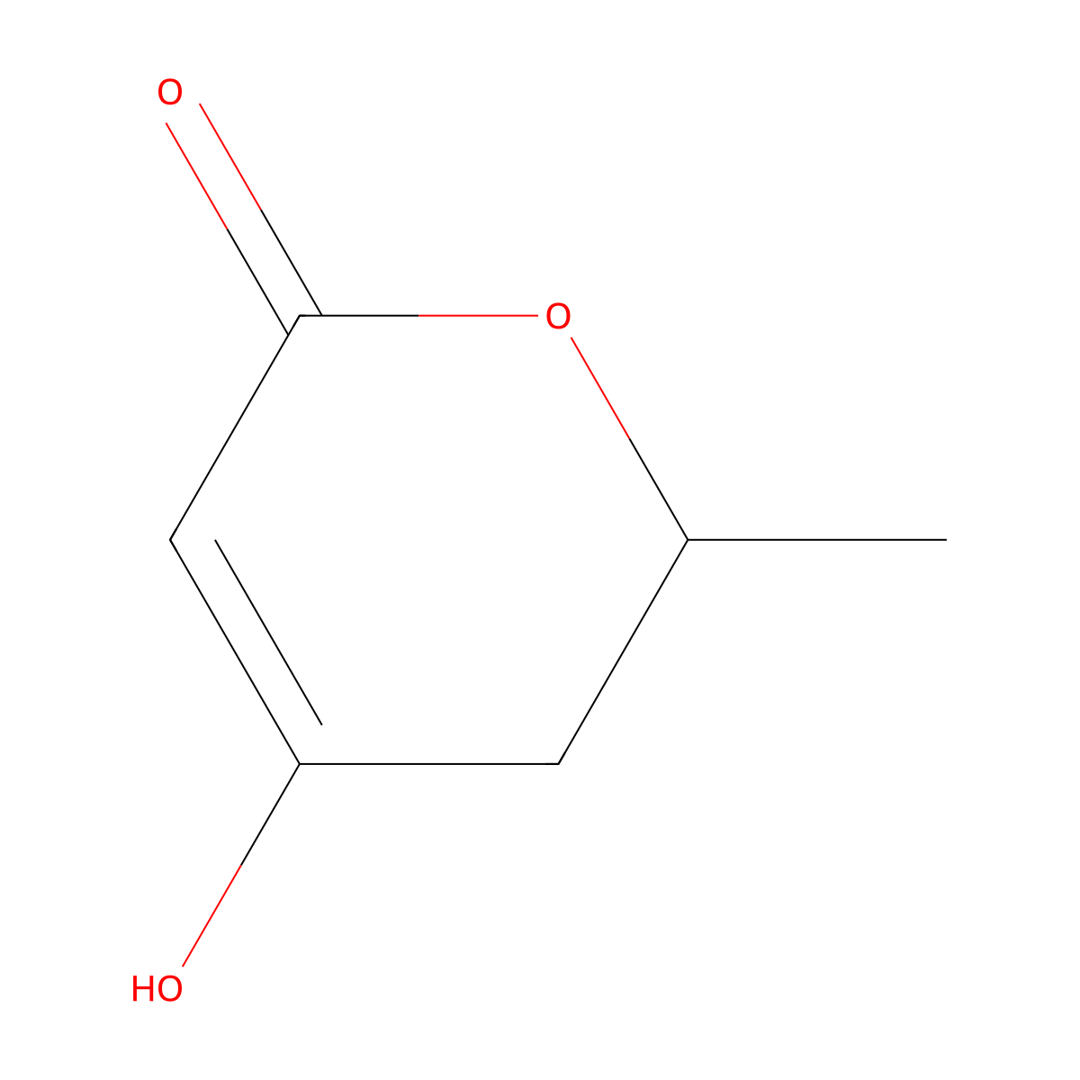 4-hydroxy-6-methyl-5,6-dihydro-2H-pyran-2-one molecular structure, CAS 33177-29-6
