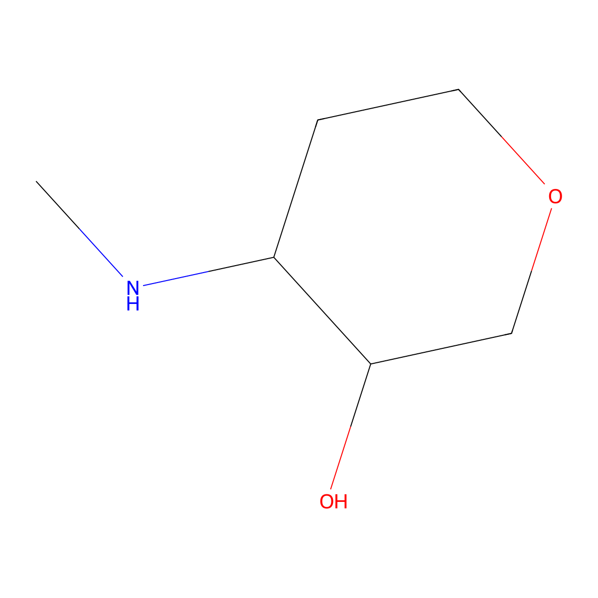 rel-(3S,4R)-4-(Methylamino)tetrahydro-2H-pyran-3-ol molecular structure, CAS 331776-67-1