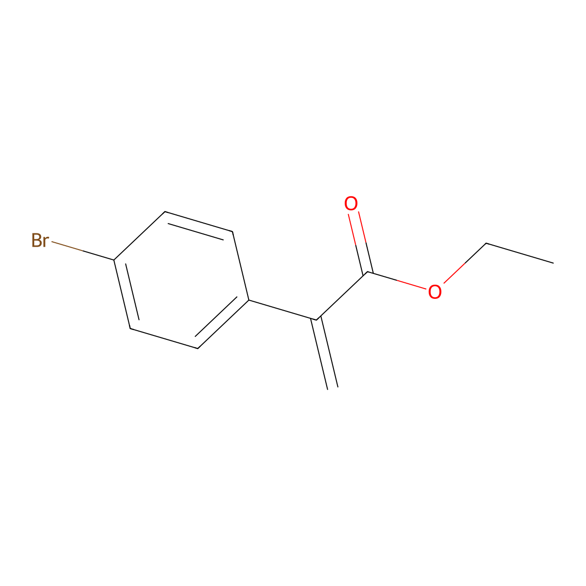 Ethyl 2-(4-bromophenyl)acrylate molecular structure, CAS 331779-03-4