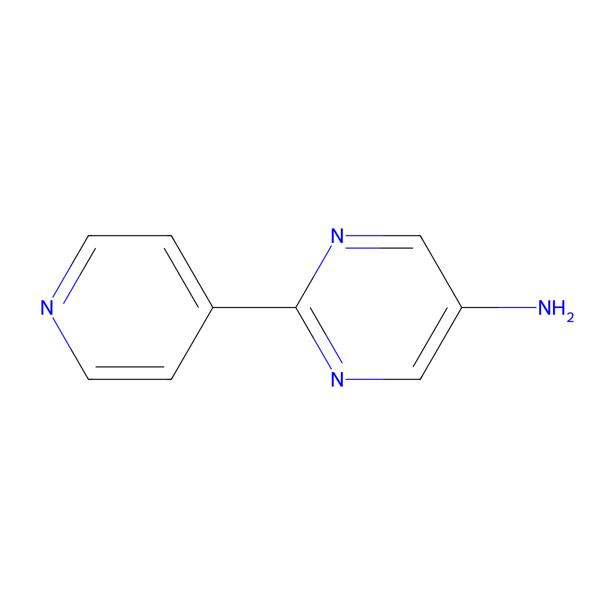 2-(Pyridin-4-YL)pyrimidin-5-amine molecular structure, CAS 331808-95-8