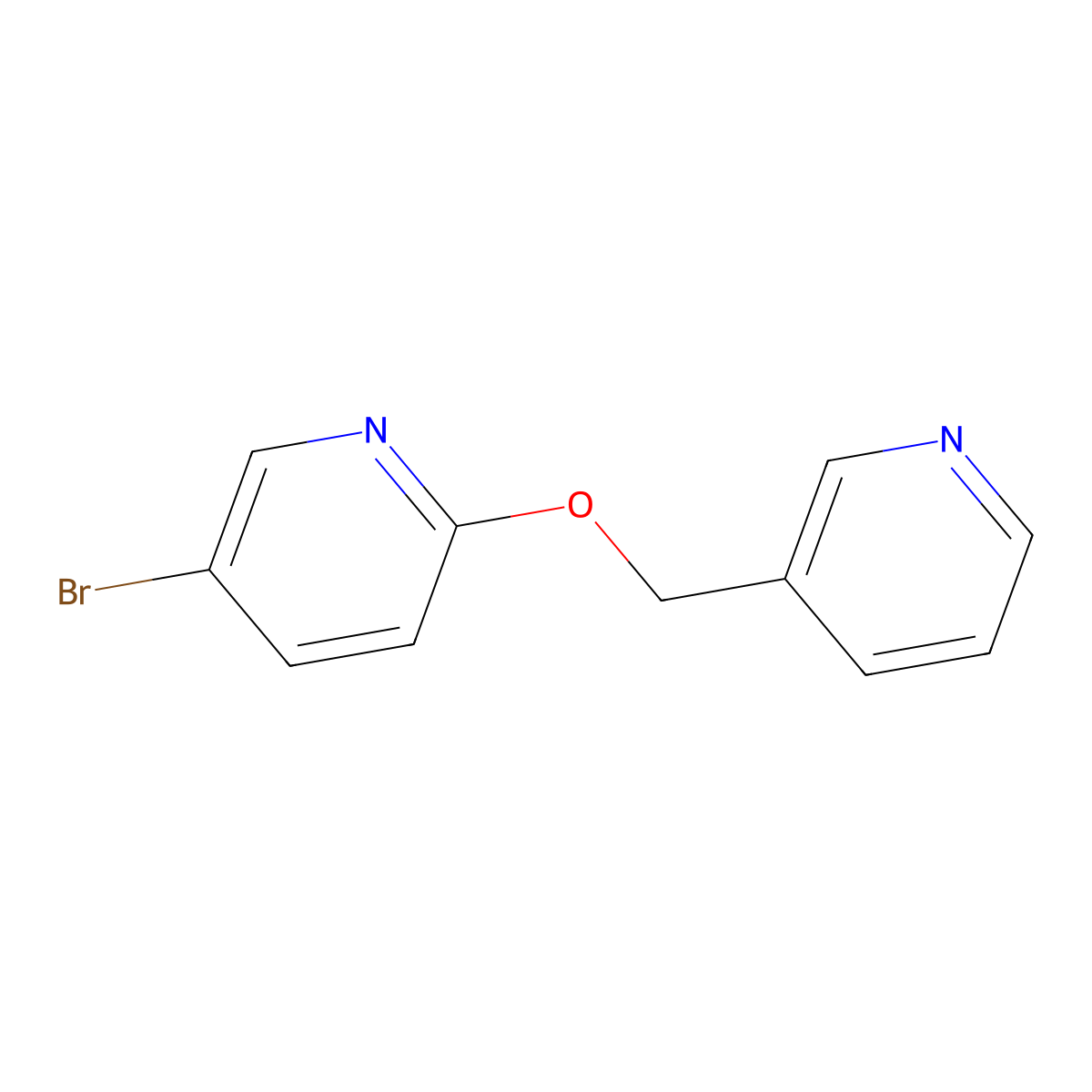 5-Bromo-2-(pyridin-3-ylmethoxy)pyridine molecular structure, CAS 331809-15-5