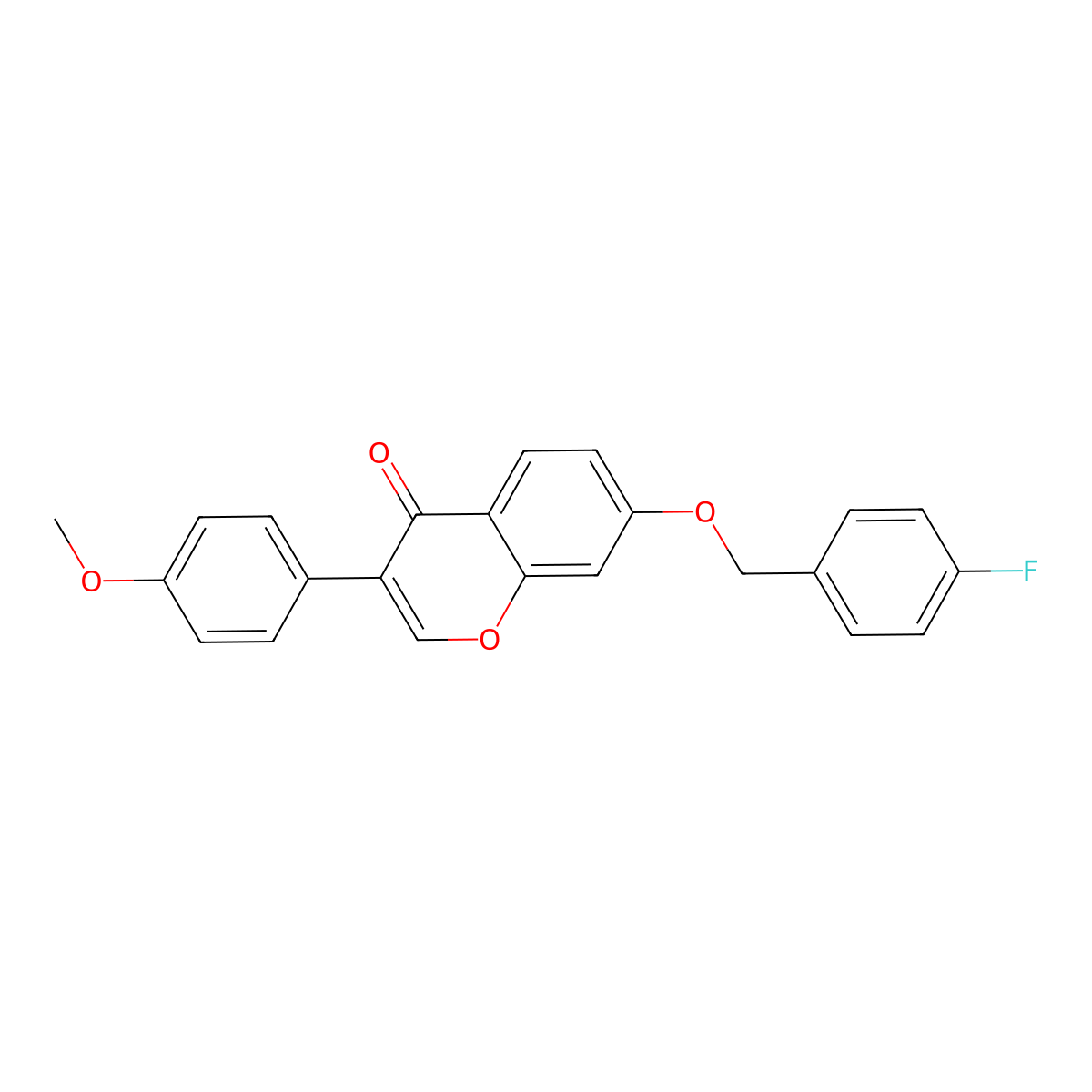 7-[(4-Fluorophenyl)methoxy]-3-(4-methoxyphenyl)chromen-4-one molecular structure, CAS 331809-55-3