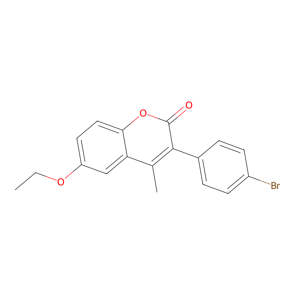 3-(4-Bromophenyl)-6-ethoxy-4-methylchromen-2-one molecular structure, CAS 331821-24-0
