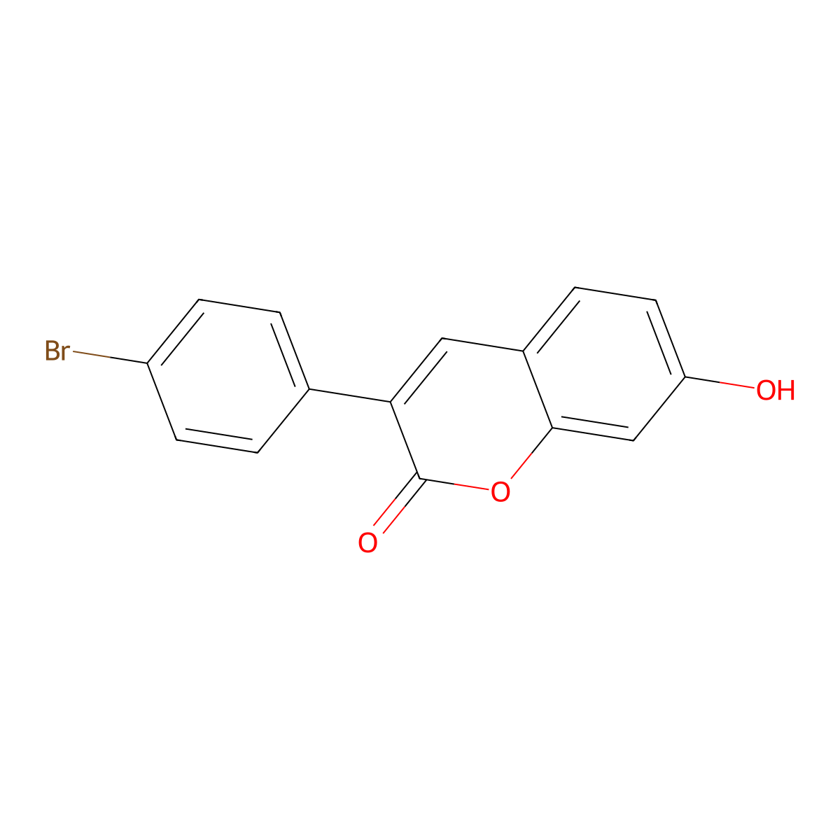 3-(4-Bromophenyl)-7-hydroxychromen-2-one molecular structure, CAS 331821-29-5