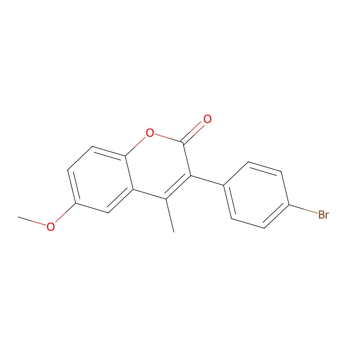 3-(4-Bromophenyl)-6-methoxy-4-methylchromen-2-one molecular structure, CAS 331821-35-3