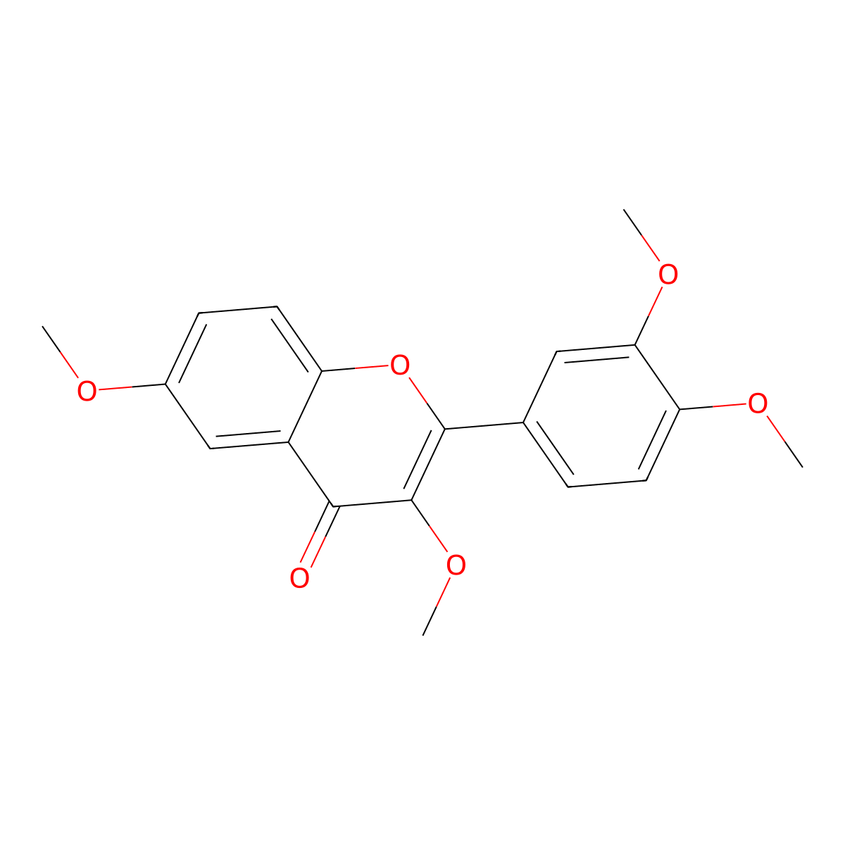 3,6,3',4'-Tetramethoxyflavone molecular structure, CAS 331821-53-5