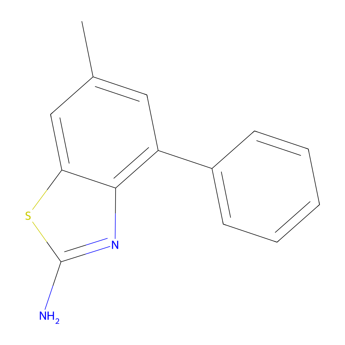 6-Methyl-4-phenylbenzo[d]thiazol-2-amine molecular structure, CAS 331824-72-7