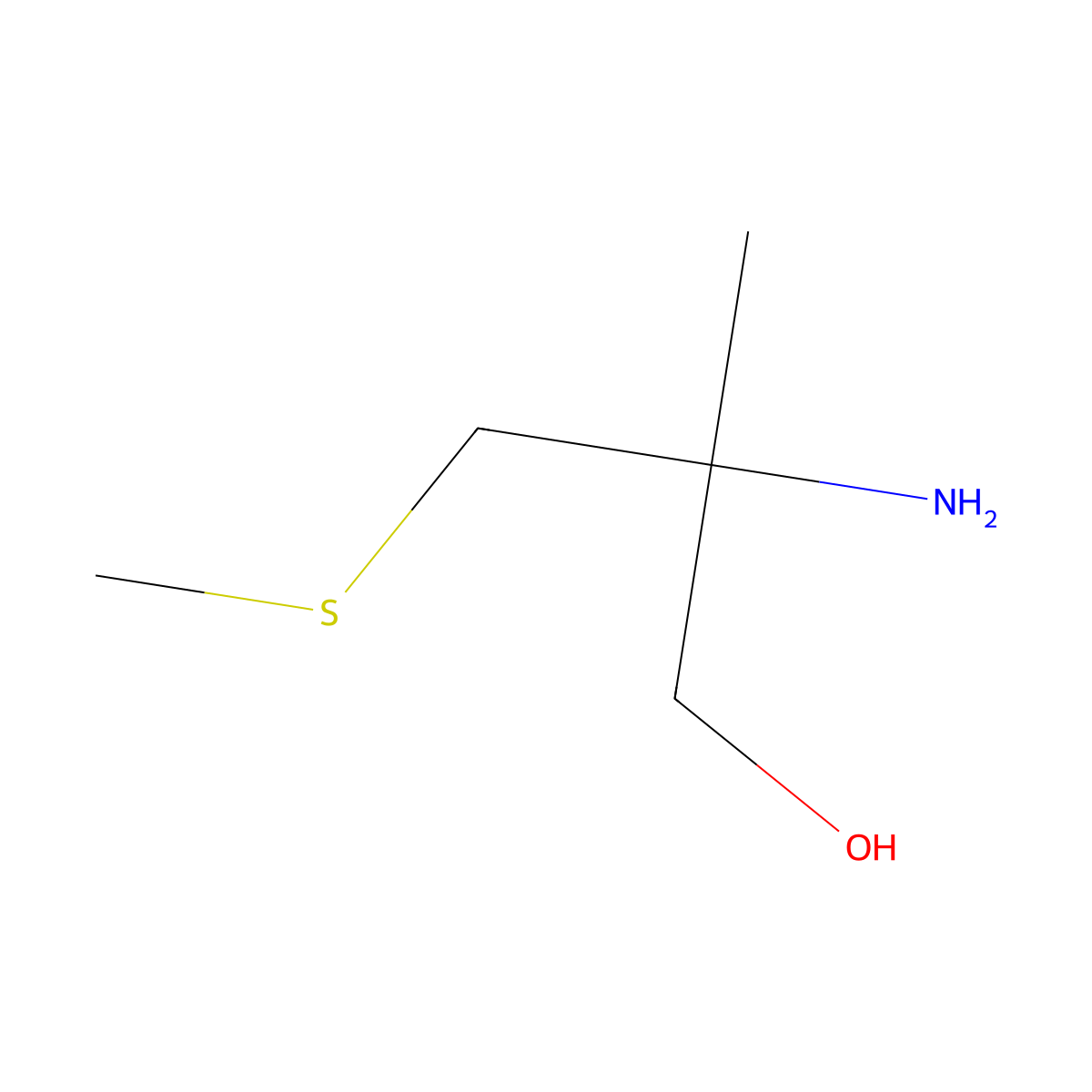 2-Amino-2-methyl-3-(methylthio)propan-1-ol molecular structure, CAS 331826-42-7