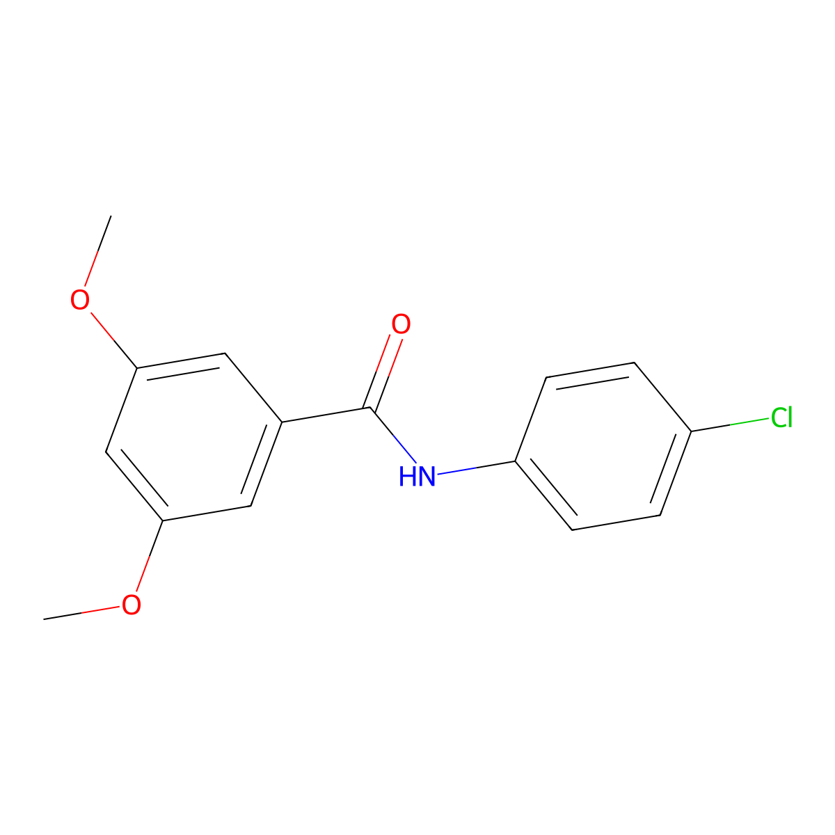 N-(4-chlorophenyl)-3,5-dimethoxybenzamide molecular structure, CAS 331828-14-9