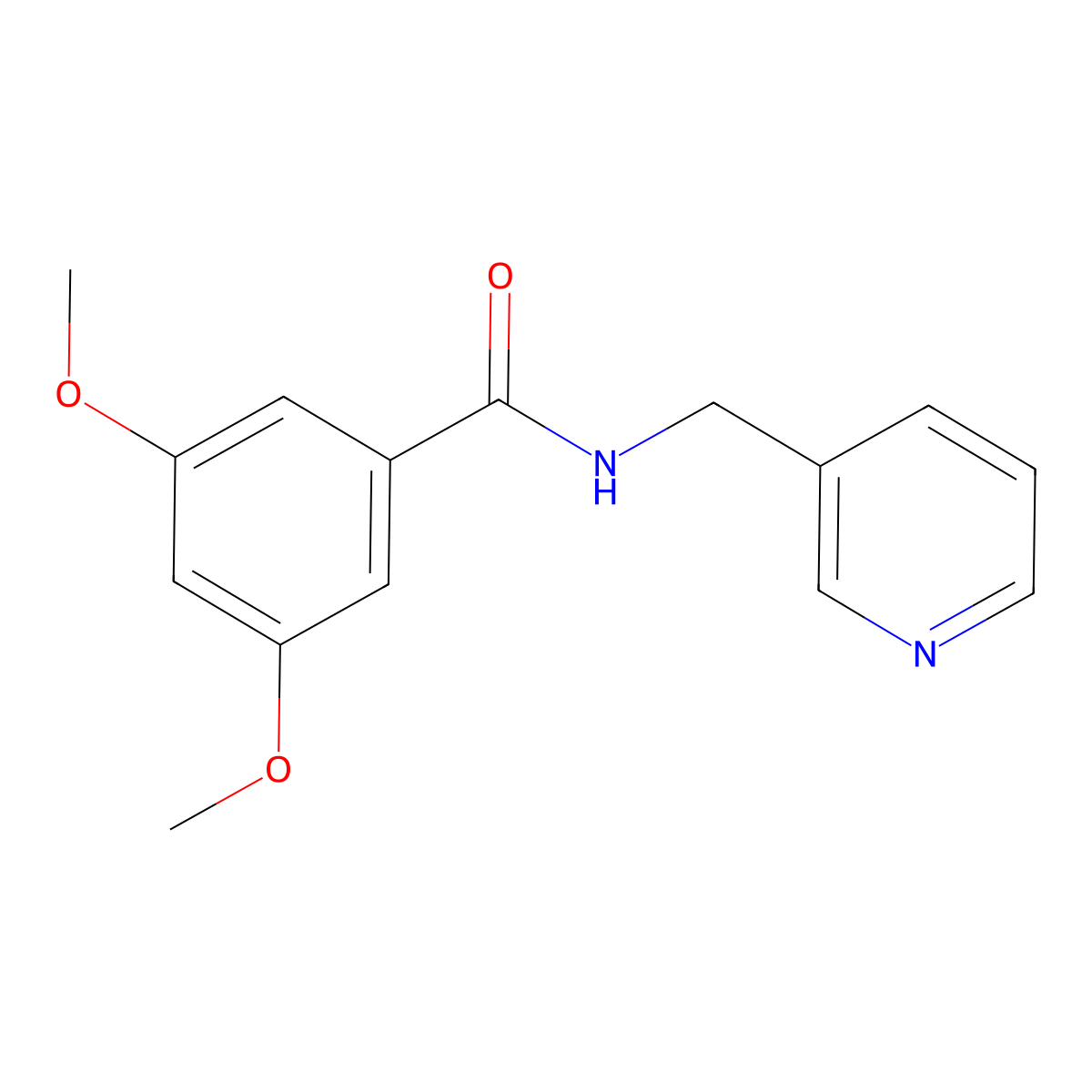 3,5-dimethoxy-N-(3-pyridinylmethyl)benzamide molecular structure, CAS 331828-15-0
