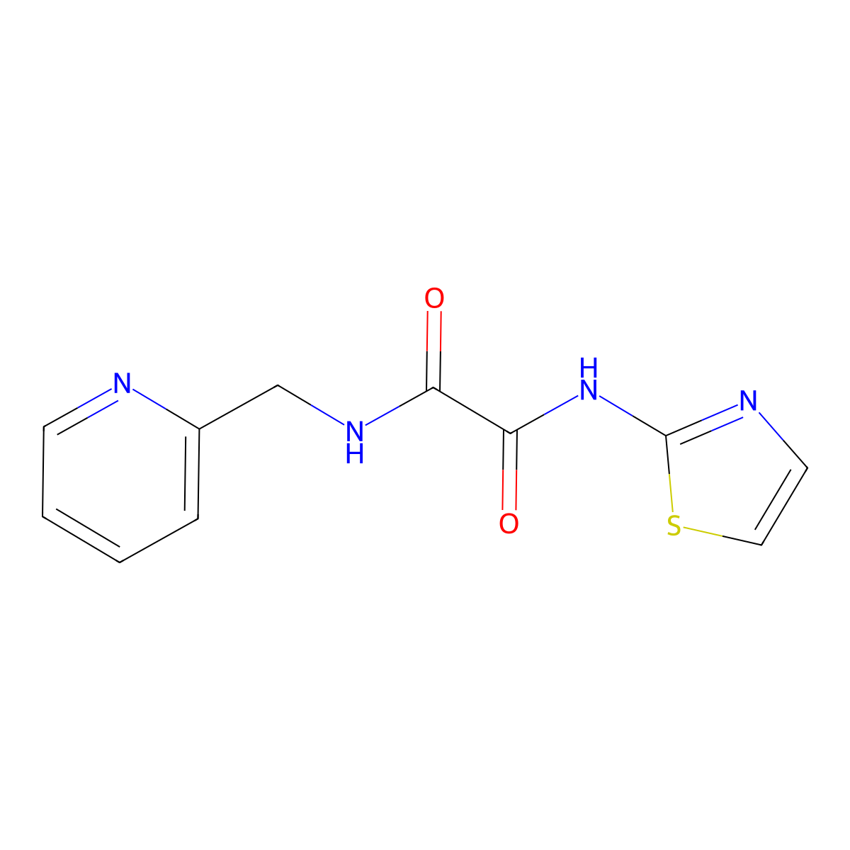 N-(pyridin-2-ylmethyl)-N'-(1,3-thiazol-2-yl)ethanediamide molecular structure, CAS 331829-79-9