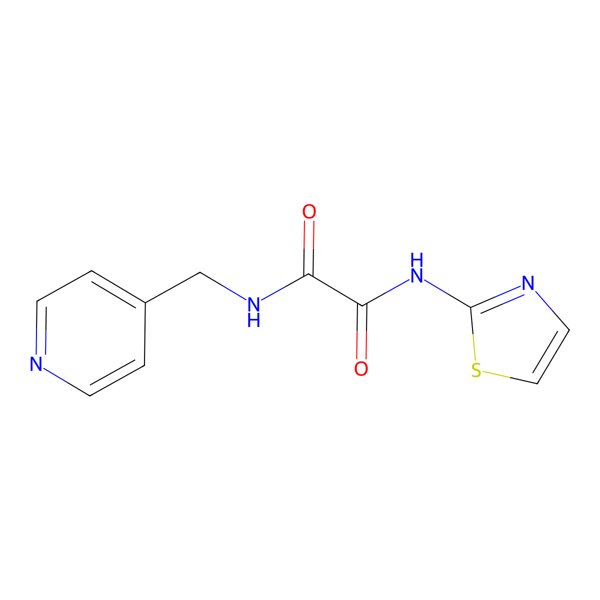N-(pyridin-4-ylmethyl)-N'-(1,3-thiazol-2-yl)ethanediamide molecular structure, CAS 331829-81-3
