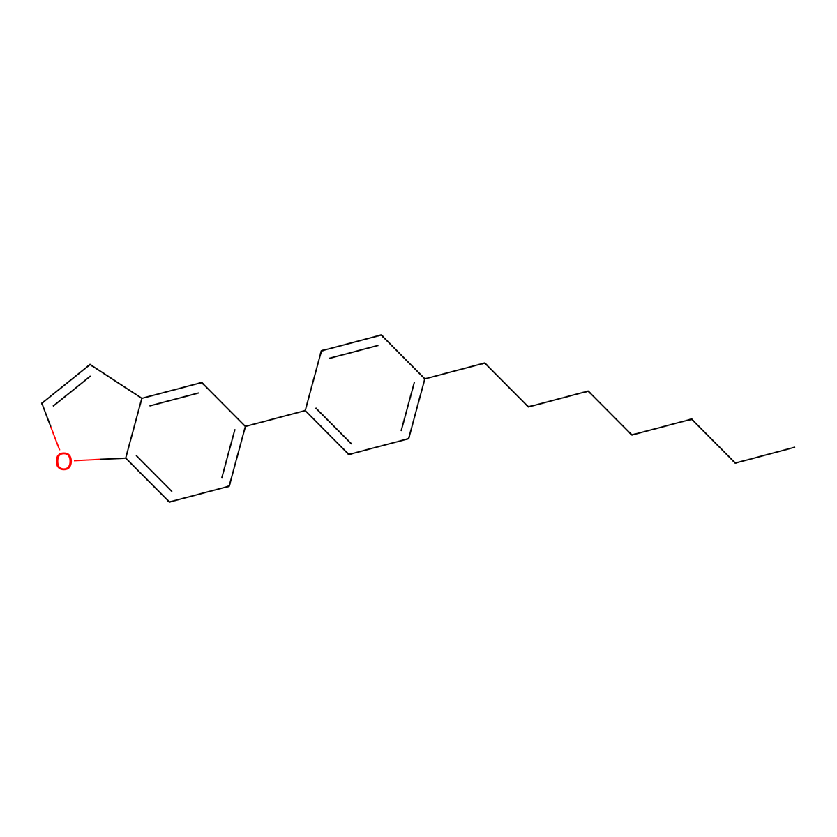 5-(4-Heptylphenyl)benzofuran molecular structure, CAS 331834-35-6