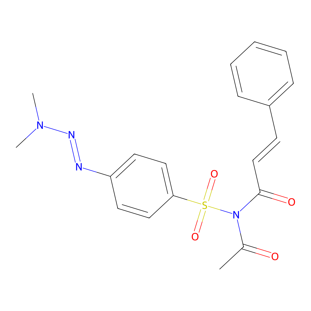 N-Acetyl-N-[[4-(3,3-dimethyl-1-triazen-1-yl)phenyl]sulfonyl]-3-phenyl-2-propenamide molecular structure, CAS 331837-04-8