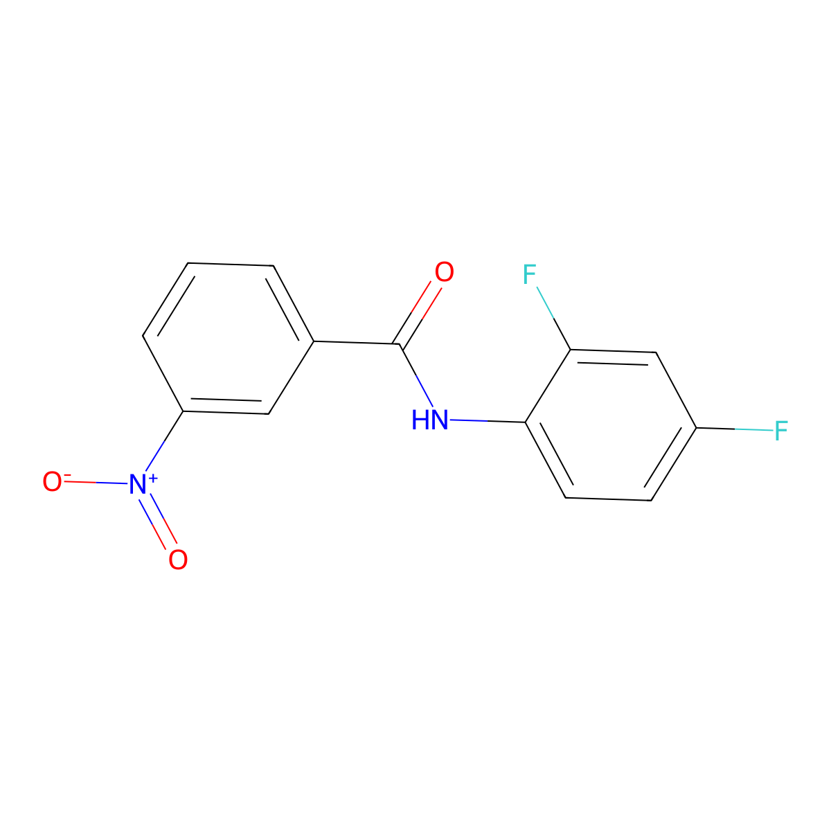 N-(2,4-difluorophenyl)-3-nitrobenzamide molecular structure, CAS 331838-03-0