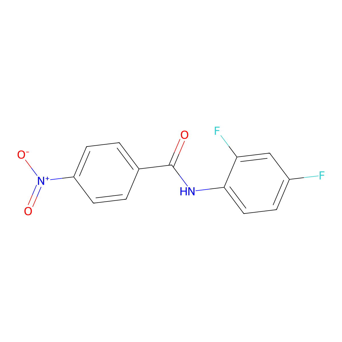 N-(2,4-difluorophenyl)-4-nitrobenzamide molecular structure, CAS 331838-04-1