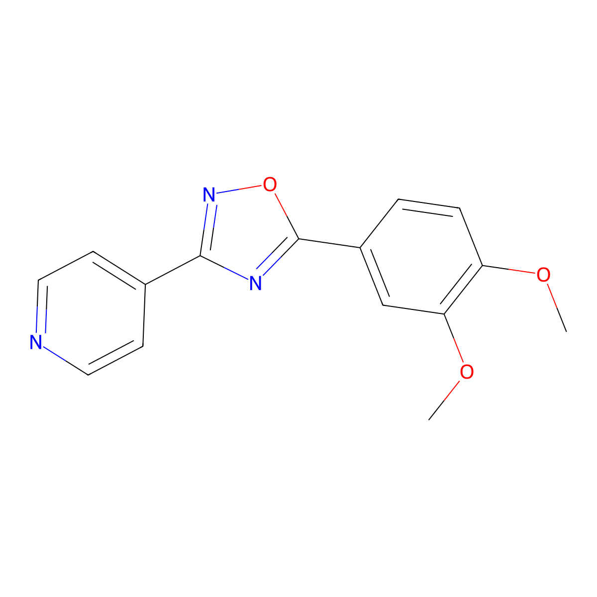 4-[5-(3,4-Dimethoxyphenyl)-1,2,4-oxadiazol-3-yl]pyridine molecular structure, CAS 331838-25-6