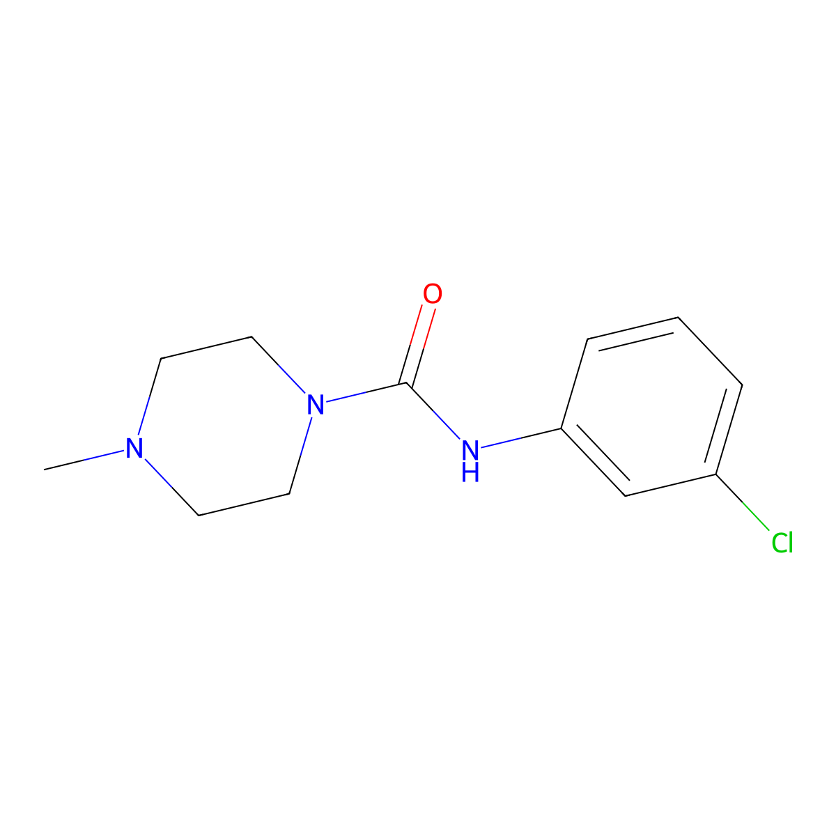 N-(3-Chlorophenyl)-4-methyl-1-piperazinecarboxamide molecular structure, CAS 331838-96-1
