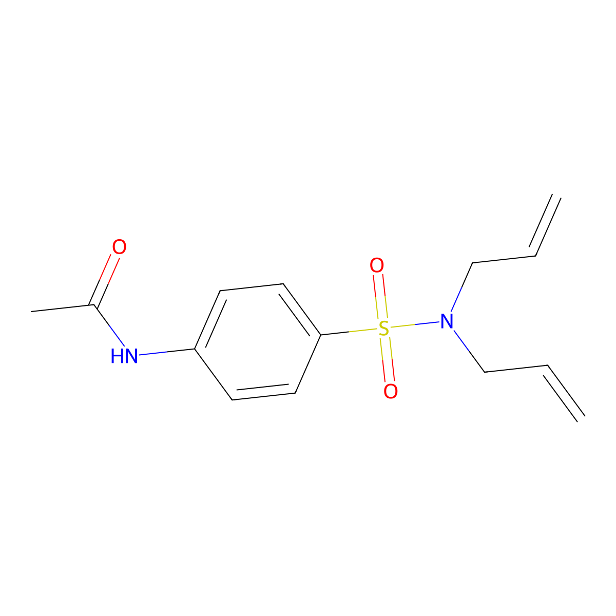 N-{4-[(diallylamino)sulfonyl]phenyl}acetamide molecular structure, CAS 331838-99-4