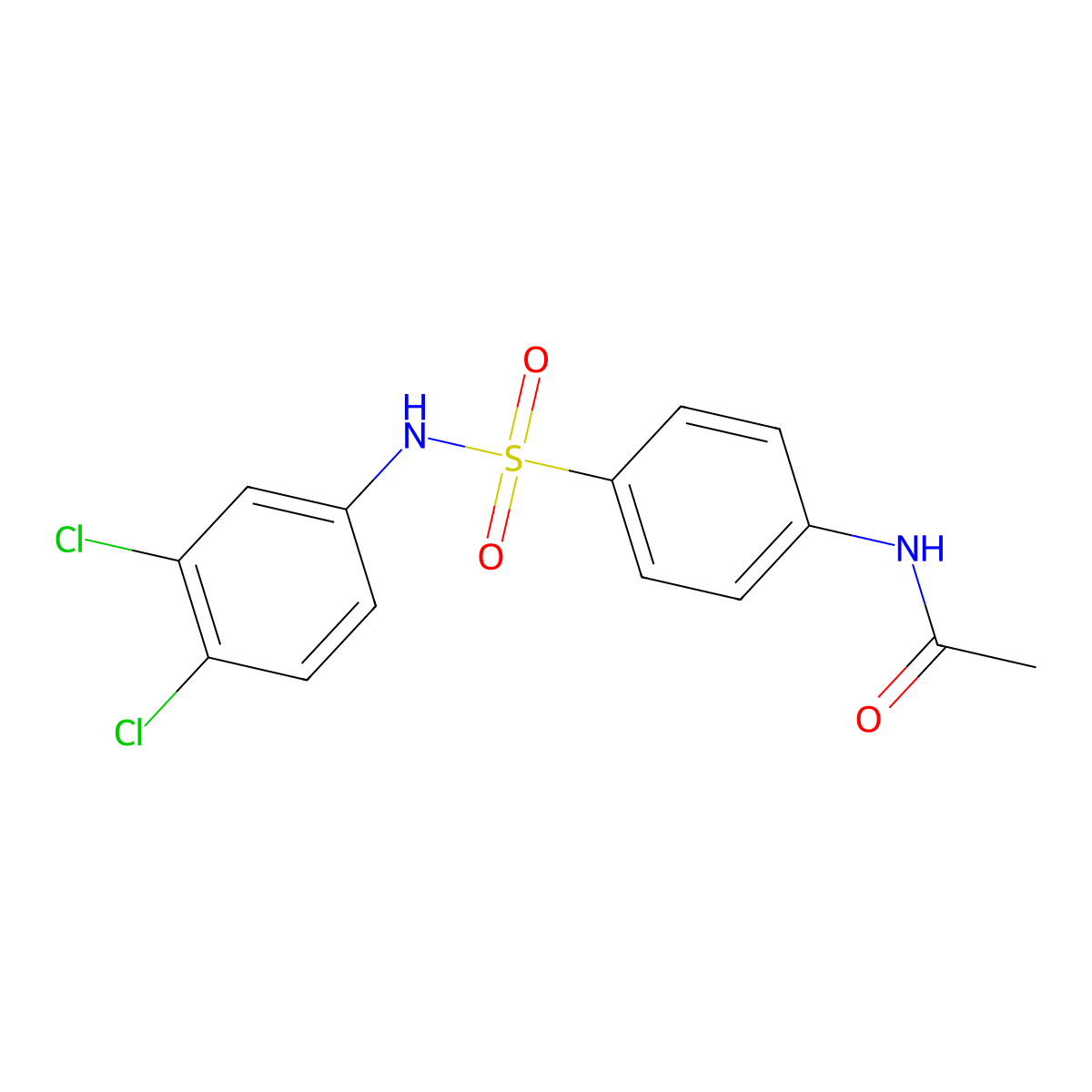 N-[4-[(3,4-dichlorophenyl)sulfamoyl]phenyl]acetamide molecular structure, CAS 331839-00-0