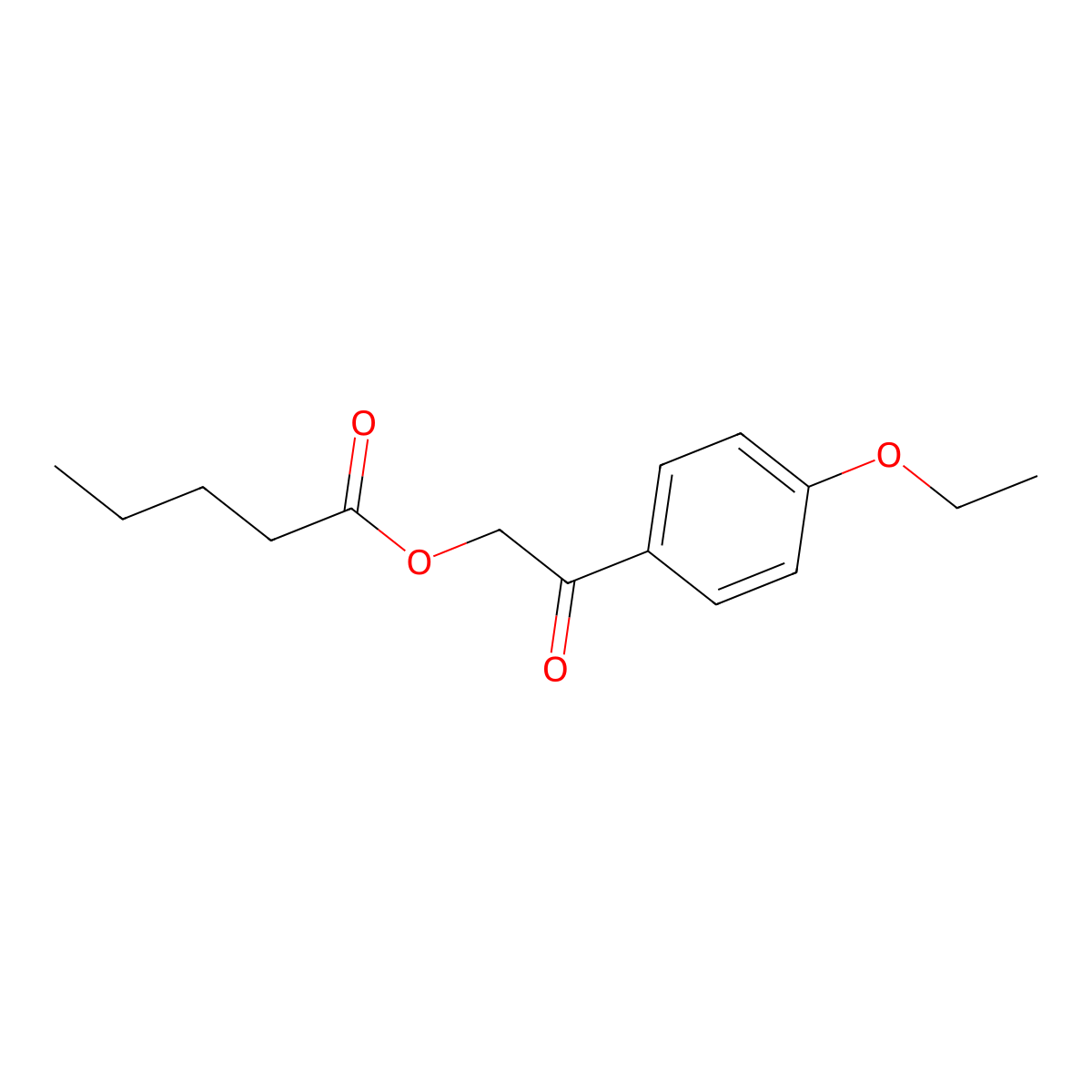 2-(4-Ethoxyphenyl)-2-oxoethyl pentanoate molecular structure, CAS 331839-08-8