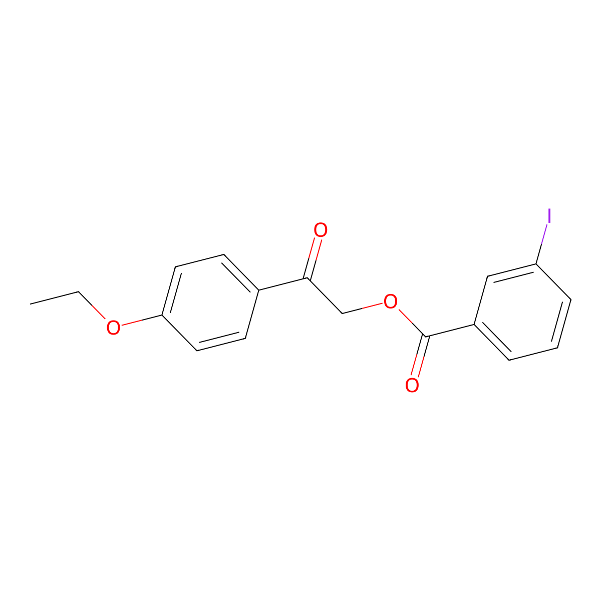 2-(4-Ethoxyphenyl)-2-oxoethyl 3-iodobenzoate molecular structure, CAS 331839-09-9