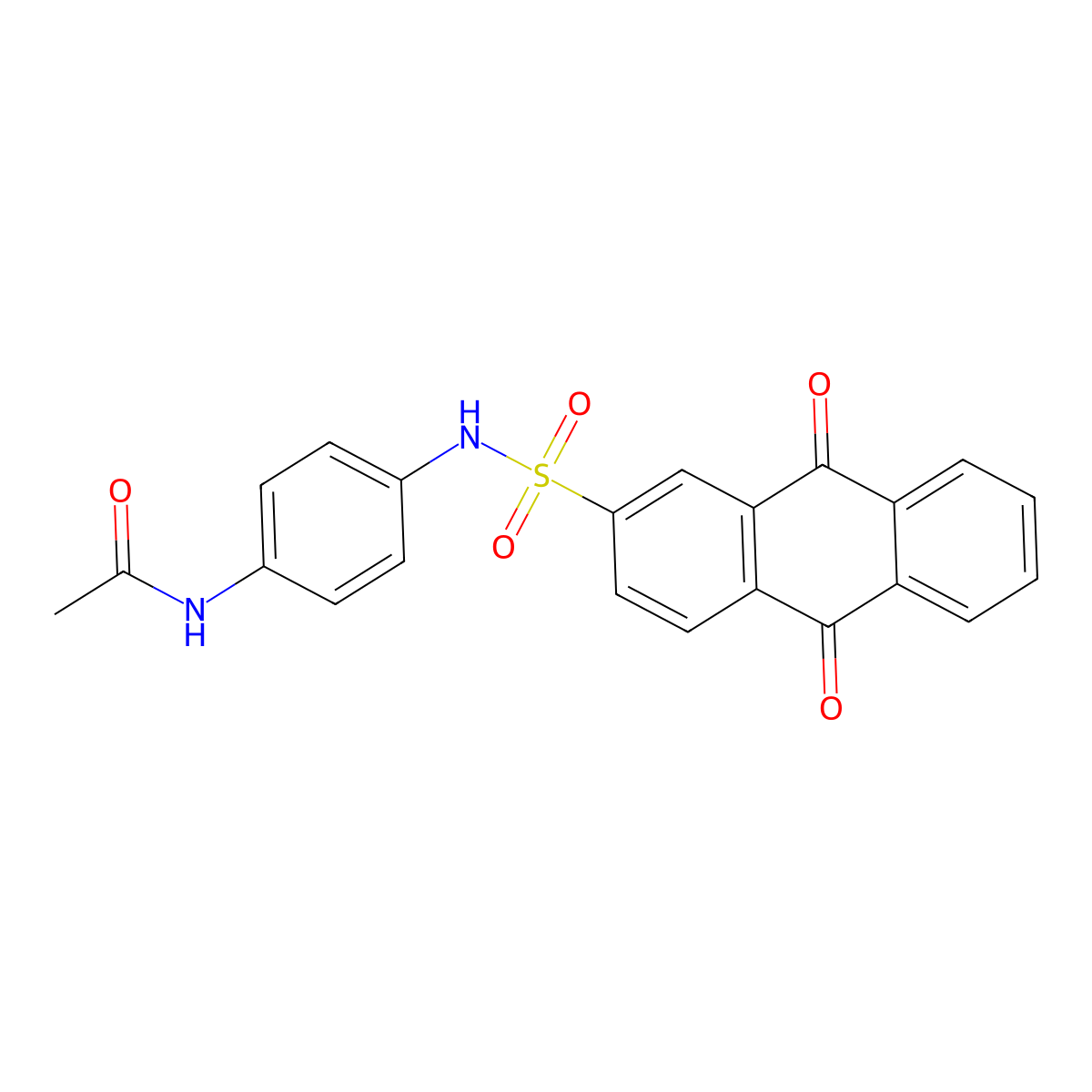 N-[4-[(9,10-dioxoanthracen-2-yl)sulfonylamino]phenyl]acetamide molecular structure, CAS 331839-15-7
