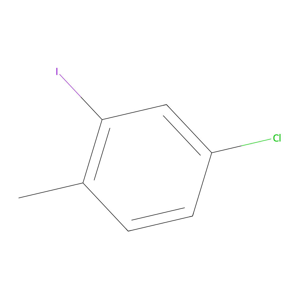 Benzene, 4-chloro-2-iodo-1-methyl- molecular structure, CAS 33184-48-4