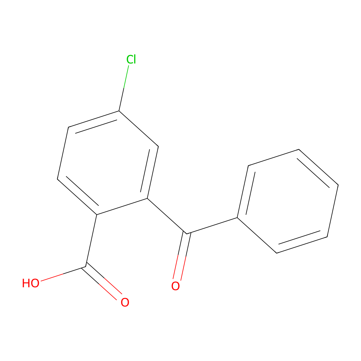 2-Benzoyl-4-chlorobenzoic acid molecular structure, CAS 33184-56-4
