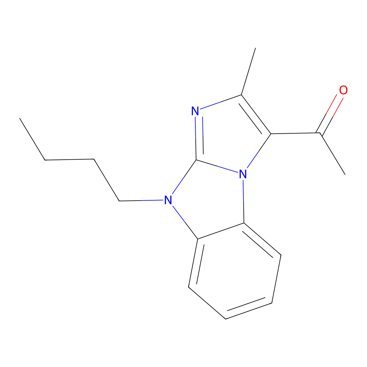 1-(4-Butyl-2-methylimidazo[1,2-a]benzimidazol-1-yl)ethanone molecular structure, CAS 331840-08-5