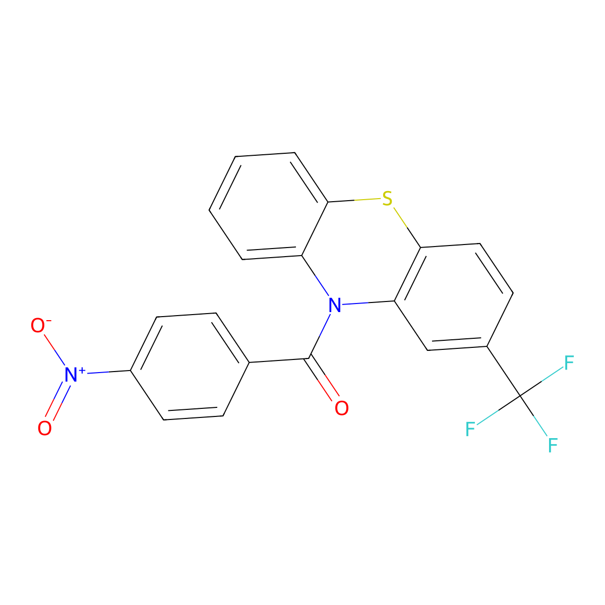 10-{4-nitrobenzoyl}-2-(trifluoromethyl)-10H-phenothiazine molecular structure, CAS 331840-97-2
