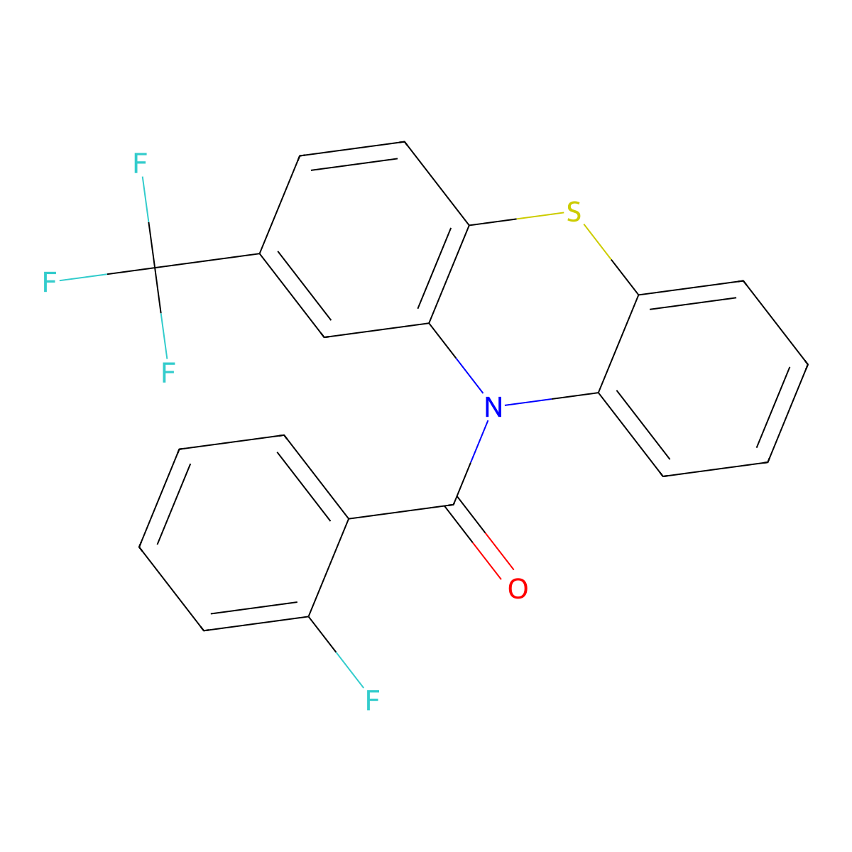 10-(2-Fluorobenzoyl)-2-(trifluoromethyl)-10H-phenothiazine molecular structure, CAS 331841-01-1