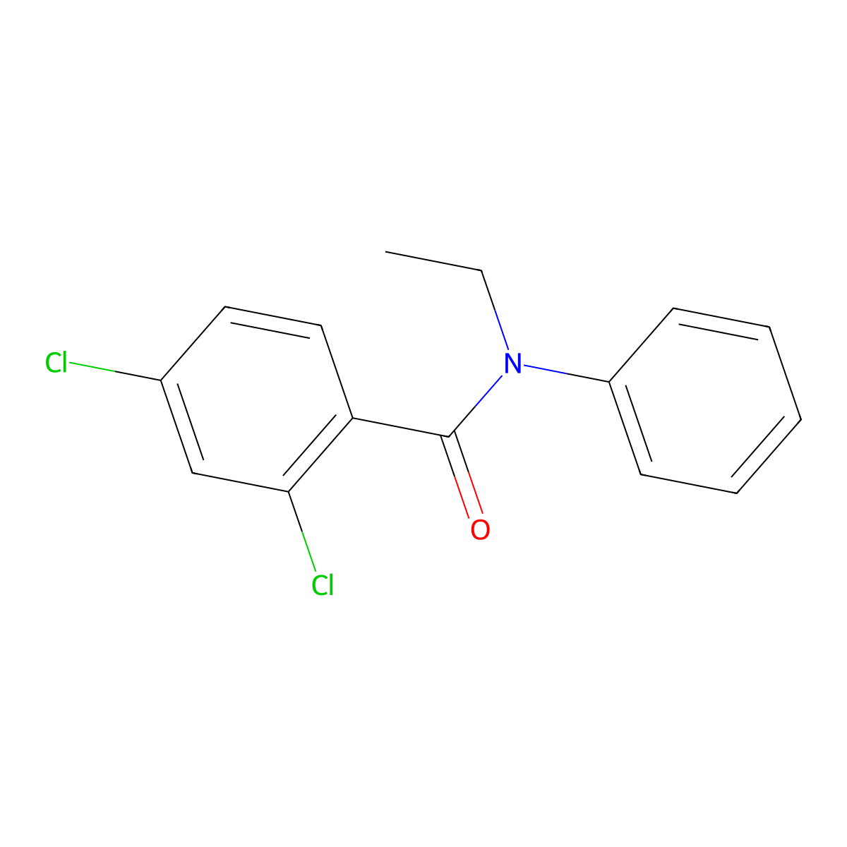 2,4-dichloro-N-ethyl-N-phenylbenzamide molecular structure, CAS 331845-65-9