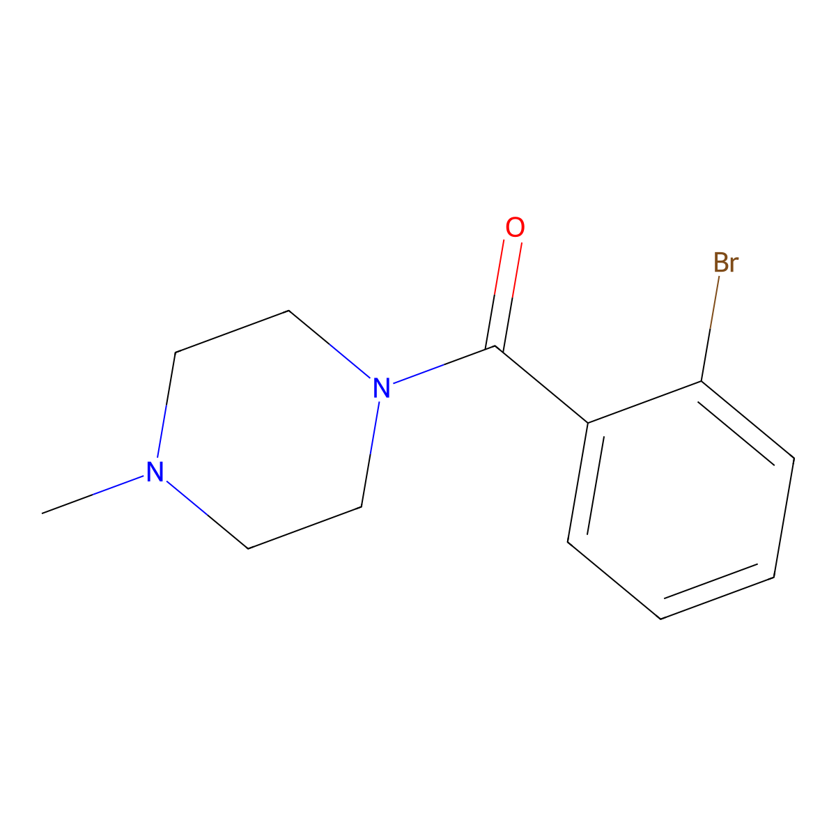 (2-Bromophenyl)(4-methylpiperazin-1-yl)methanone molecular structure, CAS 331845-66-0