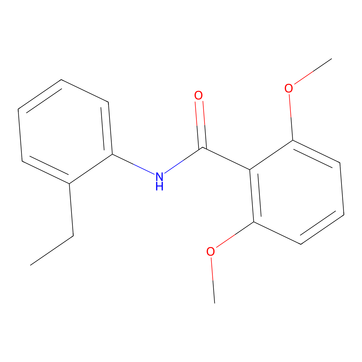 N-(2-ethylphenyl)-2,6-dimethoxybenzamide molecular structure, CAS 331845-72-8