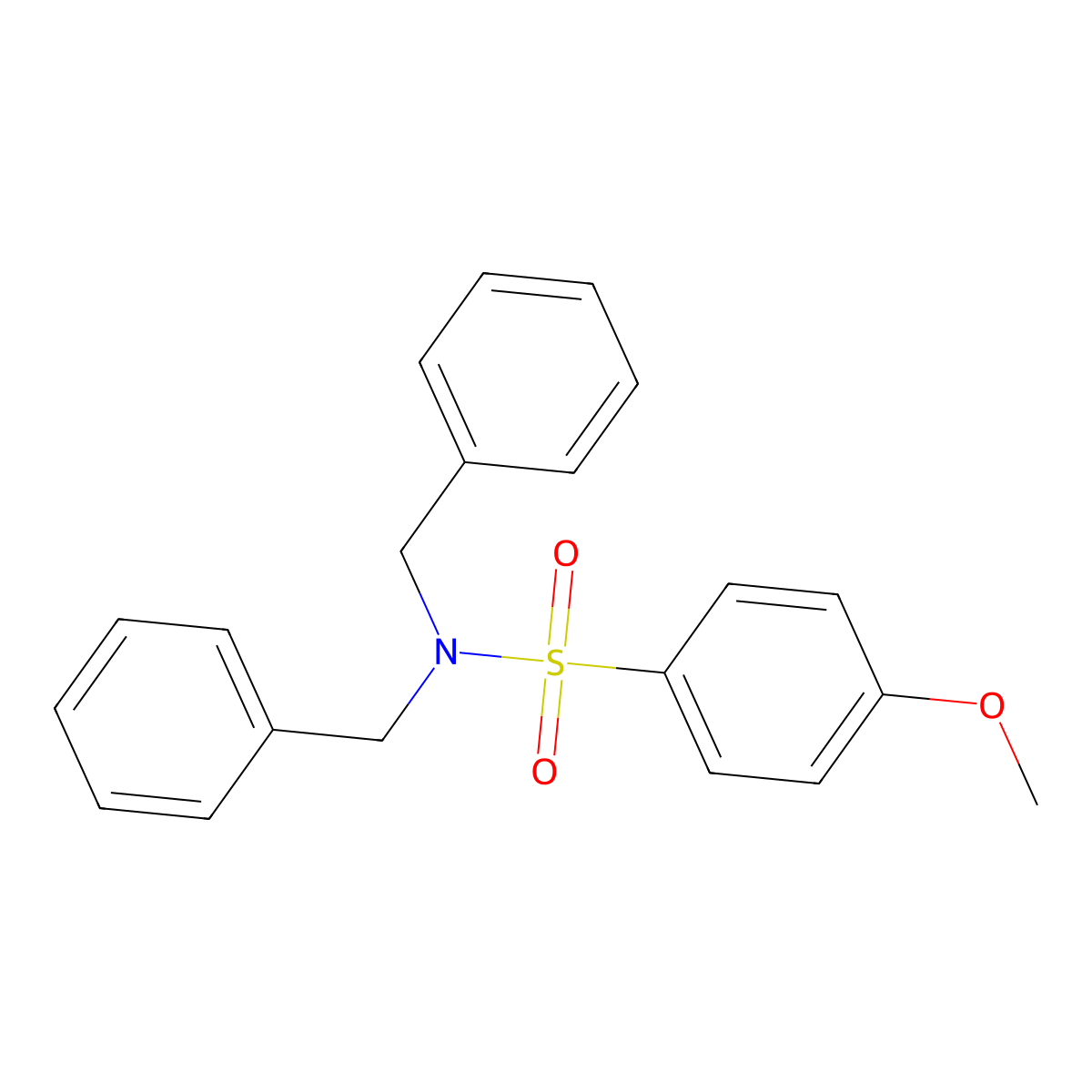 N,N-dibenzyl-4-methoxybenzenesulfonamide molecular structure, CAS 331845-75-1