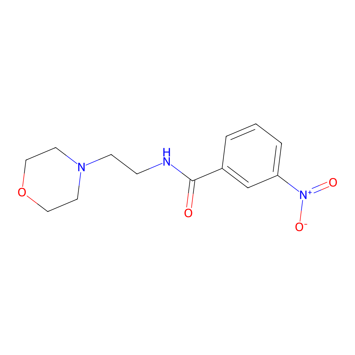 N-[2-(morpholin-4-yl)ethyl]-3-nitrobenzamide molecular structure, CAS 331845-86-4